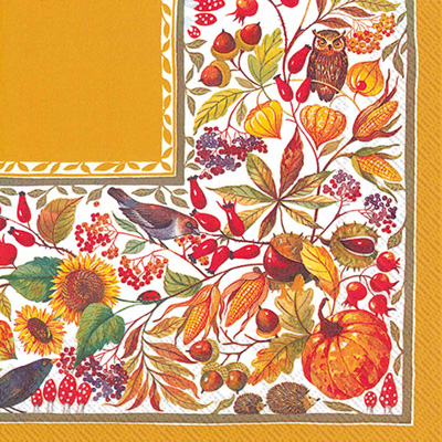 Autunno Bellino Ochre Lunch Napkin