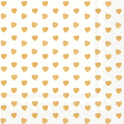 My Little Sweetheart Gold Lunch Napkin