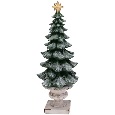 Large Frosted Pine Tree Topiary