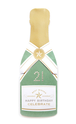 My Design Co. Champagne Cracker Card Happy Birthday 21
