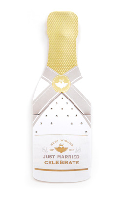 My Design Co. Champagne Cracker Card Just Married Diamond