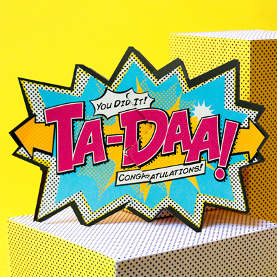 My Design Co. Comic Action Cracker Card Ta-daa