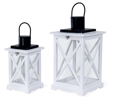 White Crisscross Lanterns S2