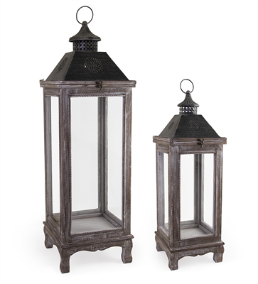 Corydon Rope Edge Lanterns (Set of 2)