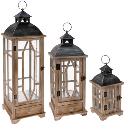 Diamond Back Lanterns (set of 3)