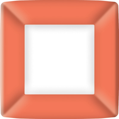 Classic Square Dinner Plate coral