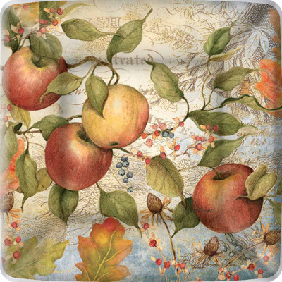 Apple Square Paper Dessert Plate