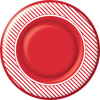 Candy Cane Stripe Round Paper Dinner Plate