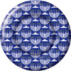 Festival of Lights Blue Round Paper Dinner Plate