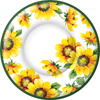 Colourful Sunflower Round Dinner Plate