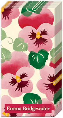 PINK PANSY POCKET TISSUE