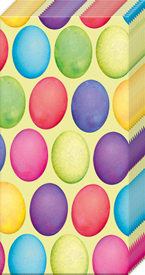 Happy Easter Eggs Pocket Tissue light green