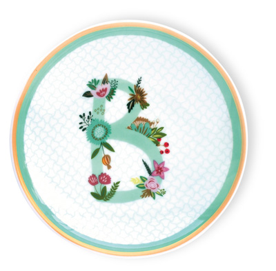 Rosanne Beck Floral Monogram B Accent Dish