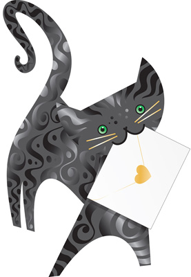 Special Delivery Lucky Cat 3D Card