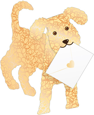 Special Delivery Toffee Dog 3D Card