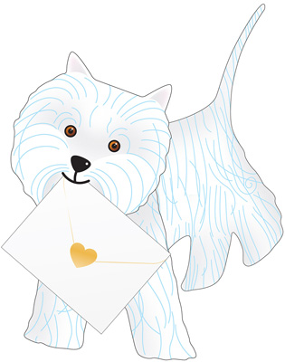 Special Delivery Bonnie Dog 3D Card