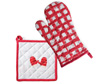 Mittens Red Oven Mitt & Pot Holder Set