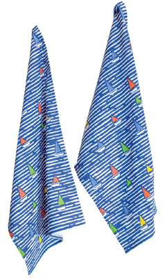 Tea Towel Waterline Boats S2