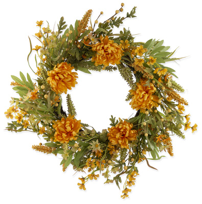 Mustard Mums Wreath