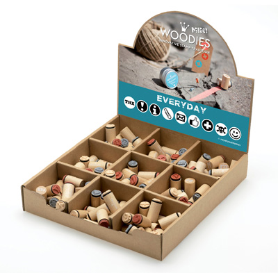 Woodies Everyday Mini Stamp Set with Display