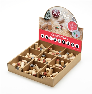 Woodies Christmas Mini Stamp Set with Display