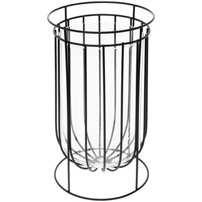 Large Black Wire Urn Vase