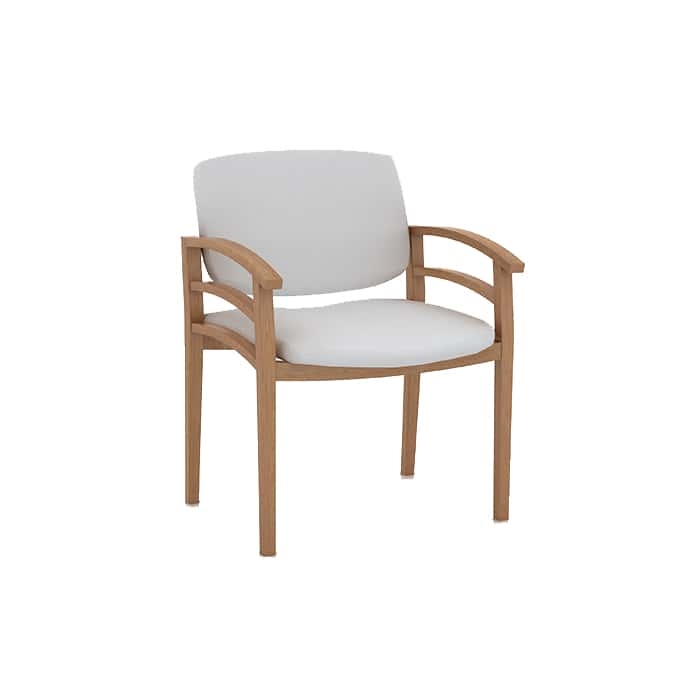 White/Tan Dining Chair