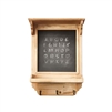 Wooden Chalk Board with Hanging Hooks