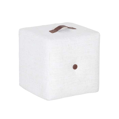 White/Tan Ottoman