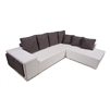 White/Dark Grey Sectional