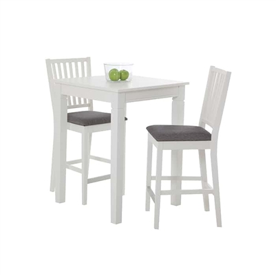 White/Dark Grey 2-Seat Table Set