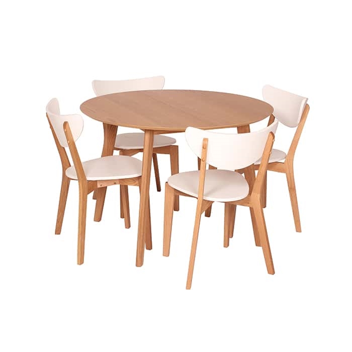 Wood/White Table Set