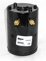 This is a new Meyer OEM 12 Volt Electric Motor 15727. This is a two-terminal Meyer OEM replacement motor for the E-58H and E-68. The motor weighs 18.0 pounds.