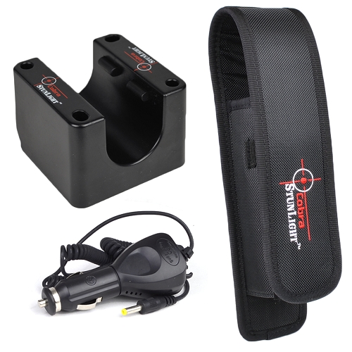 Cobra Rechargeable Flashlight / Stunlight Accessory Kit - Includes:belt Holster&#44; Wall/car Mount & 12v Dc Car Charger