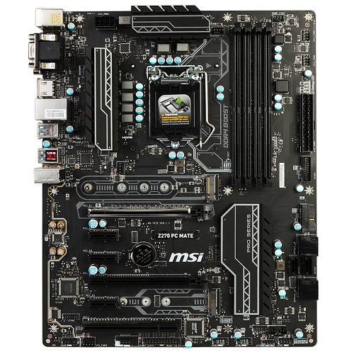 Msi Z270 Pc Mate Intel Z270 Socket 1151 Atx Motherboard W/hdmi&#44;dvi&#44; Video&#44; Audio&#44; Gblan & Raid