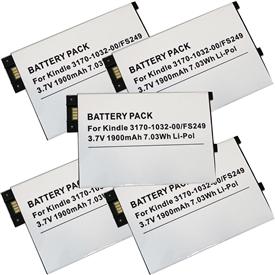 5 Pack Amazon Kindle 3 Wifi Battery