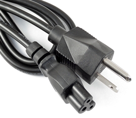 5 Pack 3 Prong AC Power Cable Cord Laptop Monitor