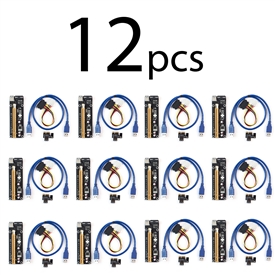 12-Pack Ver002 PCIE Adapter SATA USB 1x to 16x