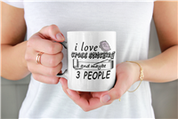 I Love Cross Stitching Stupid Coffee Mug - 12oz Ceramic Coffee Mug