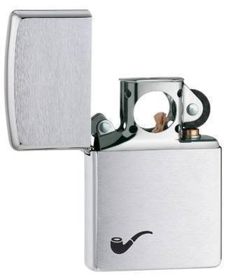 Zippo Pipe Lighter Brushed Chrome - 200PL