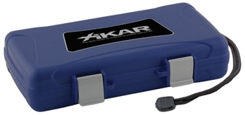 Xikar Travel Humidor - 5 Cigars (Blue) - 205BLXI