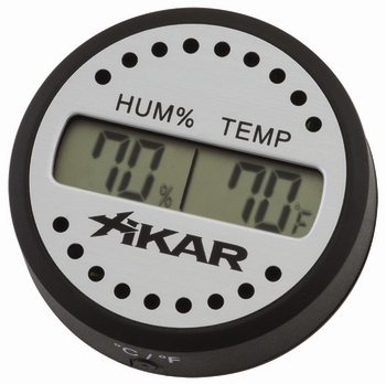 Xikar PuroTemp Digital Round Hygrometer - 832XI