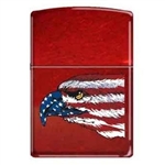 Zippo Lighter - American Eagle and Flag Candy Apple - 851679