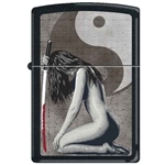 Zippo Lighter - Lady with Sword Black Matte - 852244