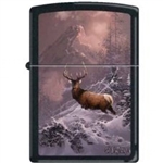 Zippo Lighter - Blaylock The Lone Bull Elk Black Matte - 852265