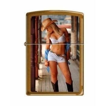 Zippo Lighter - Sexy Cowgirl White Outfit Toffee - 853290