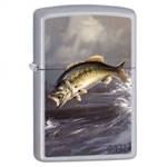 Zippo Lighter - Bass by Blaylock Satin Chrome - 853418