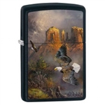 Zippo Lighter - Sedona Serenade Eagle Black Matte - 853423