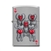 Zippo Lighter - Monkeys 5 of Hearts Brushed Chrome - 853684