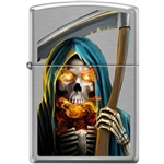 Zippo Lighter - Grim Reaper Brushed Chrome - 853944